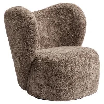 Pre-owned Norr11 Sheepskin Little Big Chair By Kristian Sofus Hansen & Tommy Hyldahl In Gray