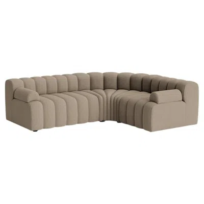 Pre-owned Norr11 'studio' Sofa By , Modular Sofa, Setup 4, Coconut (outdoor) In Brown