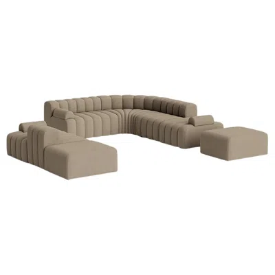 Pre-owned Norr11 'studio' Sofa By , Modular Sofa, Setup 5, Coconut (outdoor) In Brown