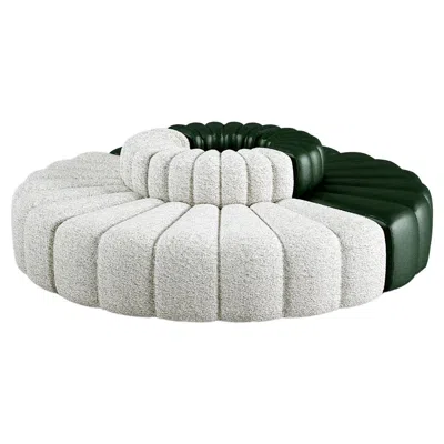 Pre-owned Norr11 'studio' Sofa By , Modular Sofa, Setup 7, White/green In Gray