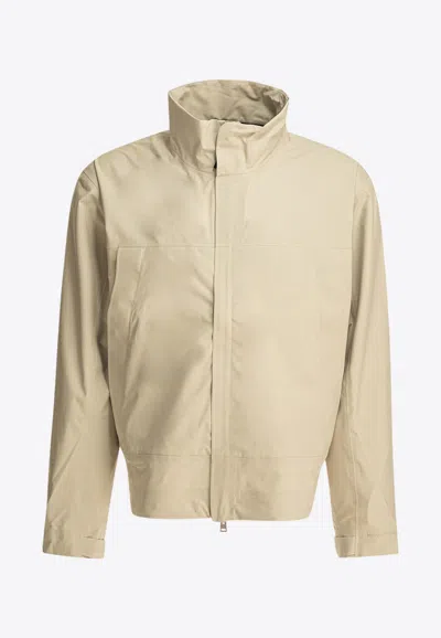 Norse Projects 3l Waterproof Stand Collar Jacket In White