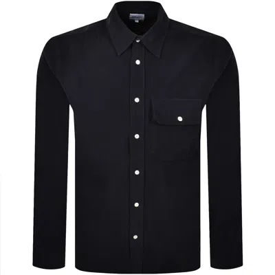 Norse Projects Algot Micro Cord Shirt Navy In Blue