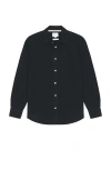 Norse Projects Algot Relaxed Cotton Linen Shirt In Black