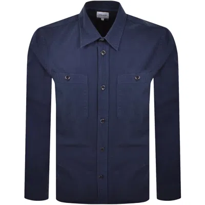 Norse Projects Algot Ripstop Relaxed Shirt Blue