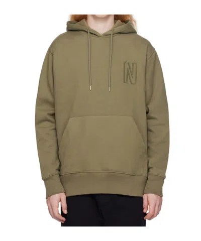 Norse Projects Arne Hooded Hoodie In Gray