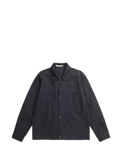 Norse Projects Arresskov Windstopper Button-down Pocket-detail Overshirt In Black