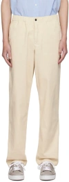 Norse Projects Beige Ezra Trousers In Oatmeal