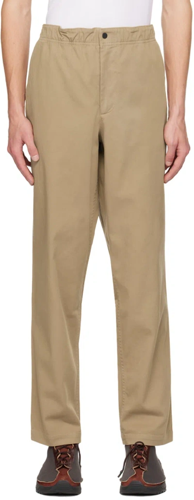Norse Projects Beige Ezra Trousers In Utility Khaki