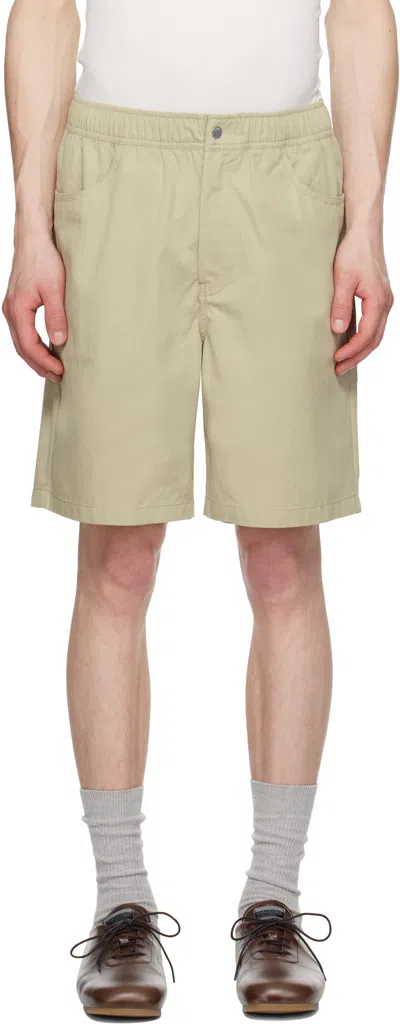 Norse Projects Beige Ragnar Fine Broken Twill Shorts In Green