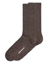 Norse Projects Bjarki Speckled Socks In Brown