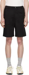 Norse Projects Black Ragnar Fine Broken Twill Shorts In Black
