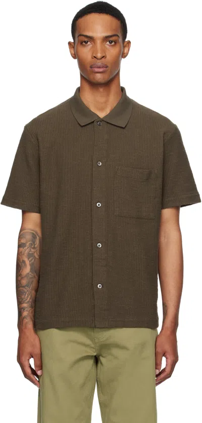 Norse Projects Brown Gustav Crochet Jersey Shirt