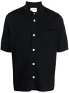 Norse Projects Rollo Cotton Linen Short Sleeve Shirt In Blue