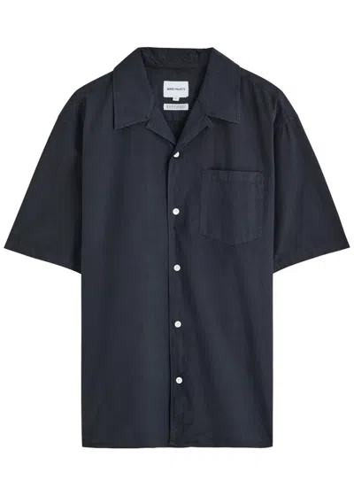 Norse Projects Carsten Cotton-blend Shirt In Blue