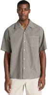 Norse Projects Carsten Cotton Tencel Shirt Khaki In Mid Khaki