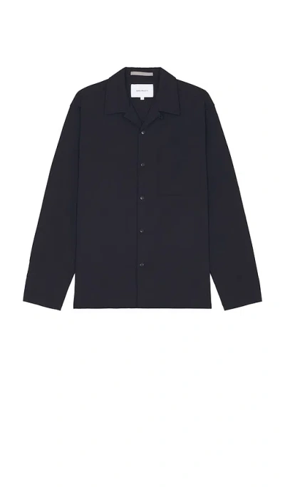 Norse Projects Carsten Solotex Twill Shirt In Dark Navy
