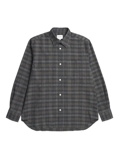 Norse Projects Checked Shirt In Gray