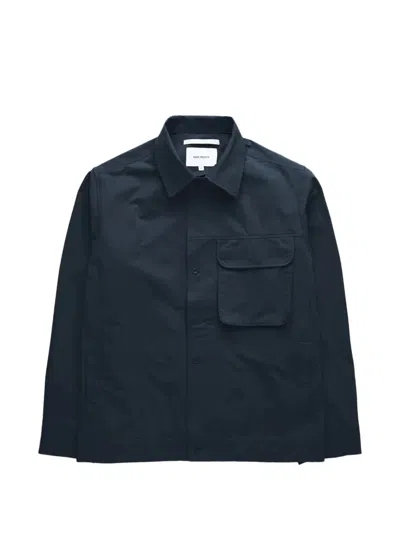 Norse Projects Chest-pocket Long-sleeve Shirt In Blue