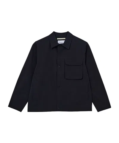 Norse Projects Collared Casual Jacket In Black