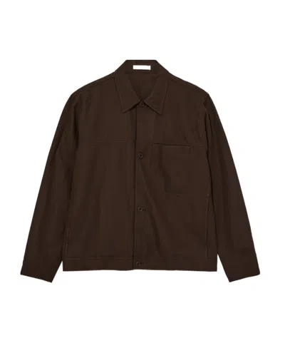 Norse Projects Collared Long-sleeved Shirt In Brown