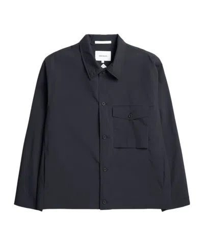 Norse Projects Collared Windproof Casual Jacket In Blue
