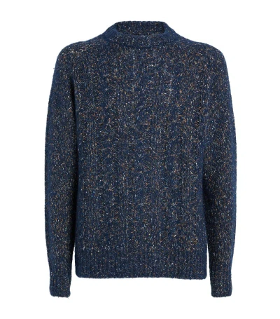 Norse Projects Cotton-blend Crew-neck Jumper In Navy
