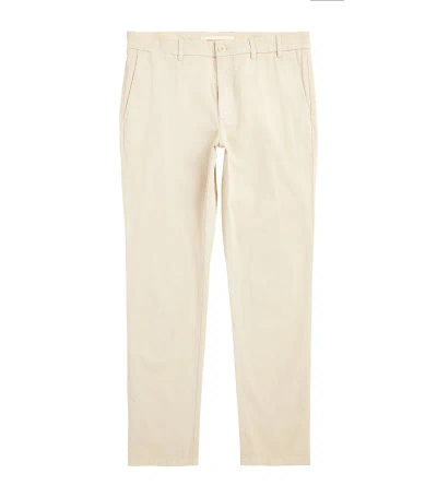 Norse Projects Cotton Brushed Aros Chinos In Beige