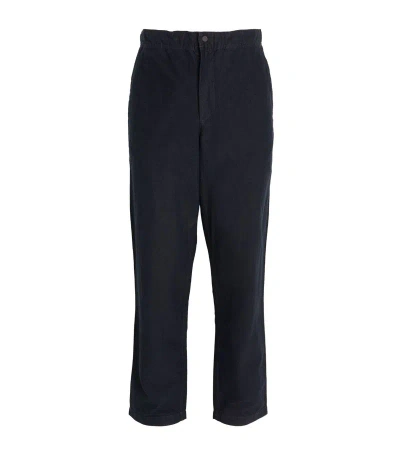 Norse Projects Cotton-linen Ezra Trousers In Navy
