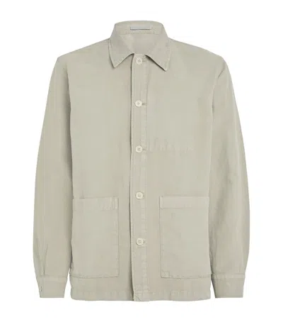 Norse Projects Cotton-linen Julian Overshirt In Green