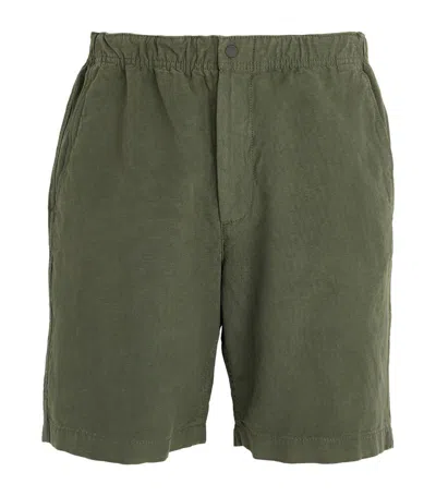 Norse Projects Cotton-linen Shorts In Green