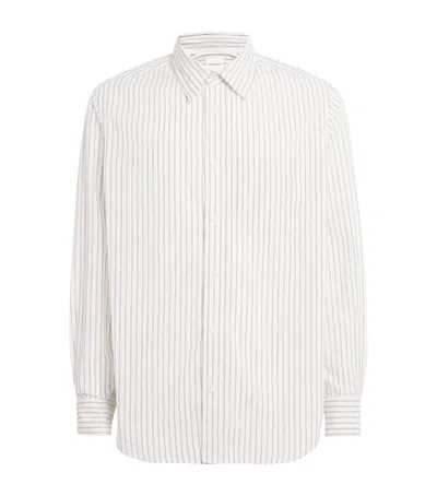 Norse Projects Cotton Stripe Shirt In White
