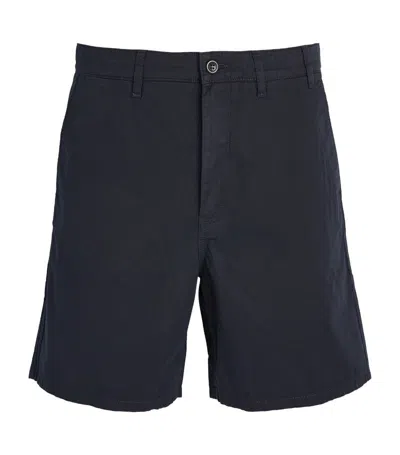 Norse Projects Cotton Twill Shorts In Navy