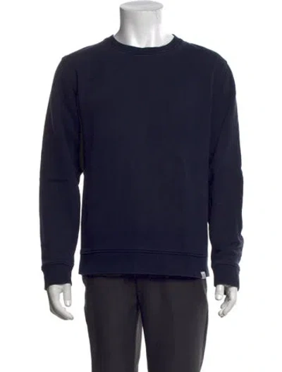 Pre-owned Norse Projects Crew Neck Long Sleeve Sweatshirt In Blue