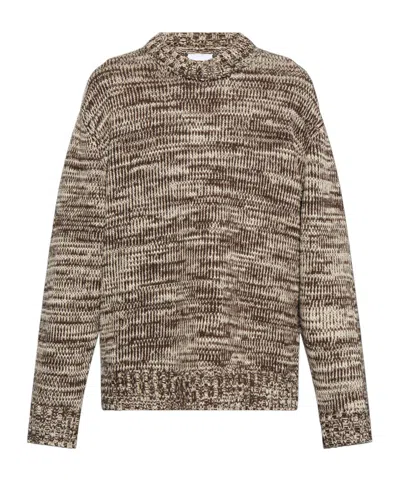 Norse Projects Crew-neck Marl-knit Jumper In Brown