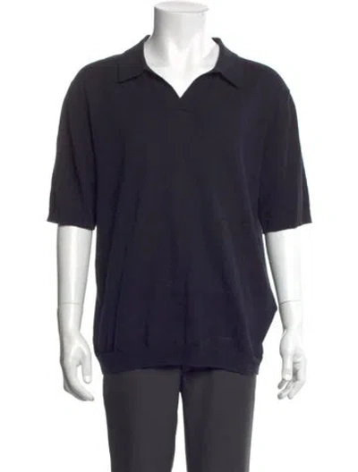 Pre-owned Norse Projects Crew Neck Short Sleeve Polo Shirt In Blue