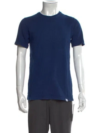 Pre-owned Norse Projects Crew Neck Short Sleeve T-shirt In Blue