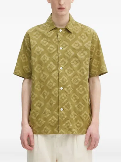 Norse Projects Diamond-pattern Shirt In Green