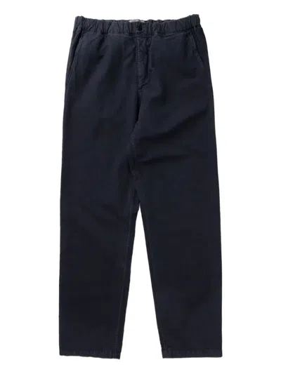 Norse Projects Drawstring Cotton-linen Trousers In Blue