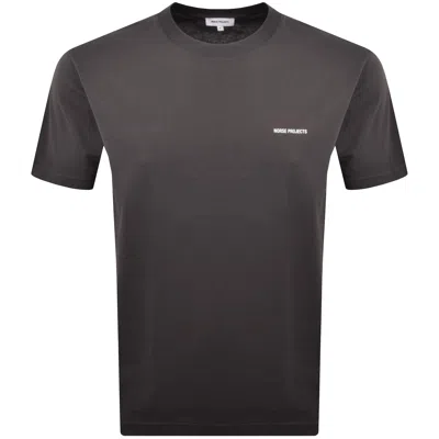 Norse Projects Dyrehaven Organic Logo Print T Shirt Shale In Gray