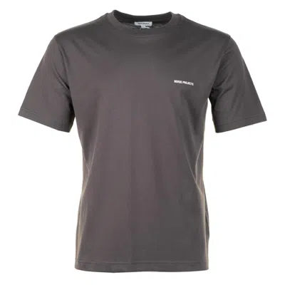 Norse Projects Dyrehaven Organic Logo Print T Shirt Shale In Gray