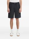 Norse Projects Navy Ragnar Fine Broken Twill Shorts In Black