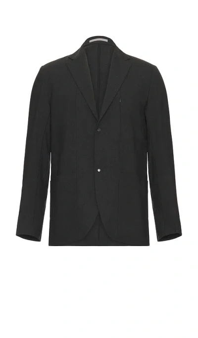 Norse Projects Emil Cordura Tech Wool Blazer In Charcoal Melange