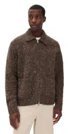 Norse Projects Erik Donegal Diamond Jacket Seal Brown In Brown