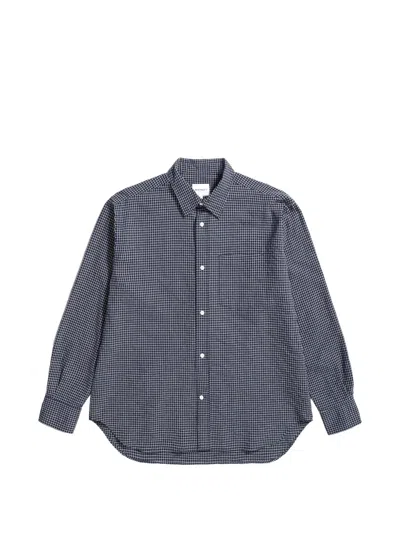 Norse Projects Espevik Oversized Check Shirt In Blue