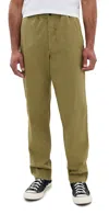 Norse Projects Ezra Relaxed Organic Stretch Twill Trousers Moss Green In Moss Green