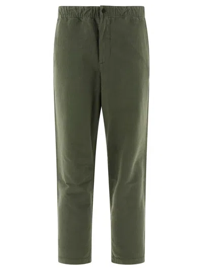 Norse Projects Ezra Relaxed Organic Stretch Twill Trouser In Green
