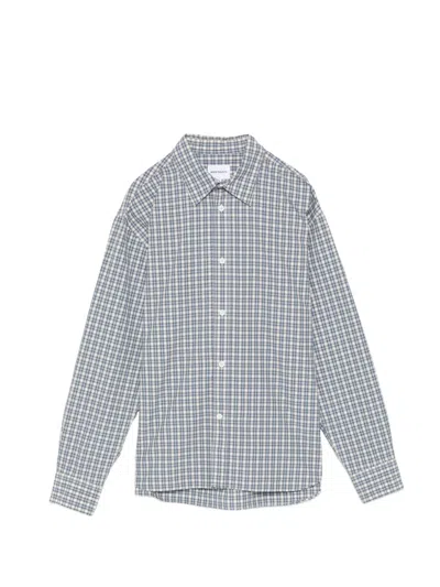 Norse Projects Falster Check Oversize Shirt In Blue