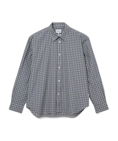 Norse Projects Fine Check Shirt In Gray