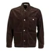 Norse Projects Folke Wide Corduroy Chore Jacket Espresso In Brown