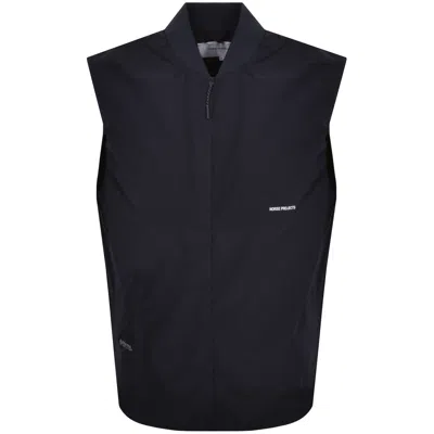 Norse Projects Gore Tex Infinium Gilet Navy In Blue